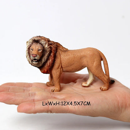 Realistic Wild Animals Model White Tiger,Lions,Leopard,Panther,Cheetah Educational Jungle Animals Figures Model Figurines Set