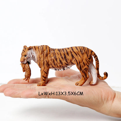 Realistic Wild Animals Model White Tiger,Lions,Leopard,Panther,Cheetah Educational Jungle Animals Figures Model Figurines Set