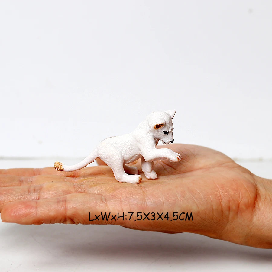 Realistic Wild Animals Model White Tiger,Lions,Leopard,Panther,Cheetah Educational Jungle Animals Figures Model Figurines Set