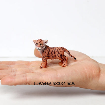 Realistic Wild Animals Model White Tiger,Lions,Leopard,Panther,Cheetah Educational Jungle Animals Figures Model Figurines Set