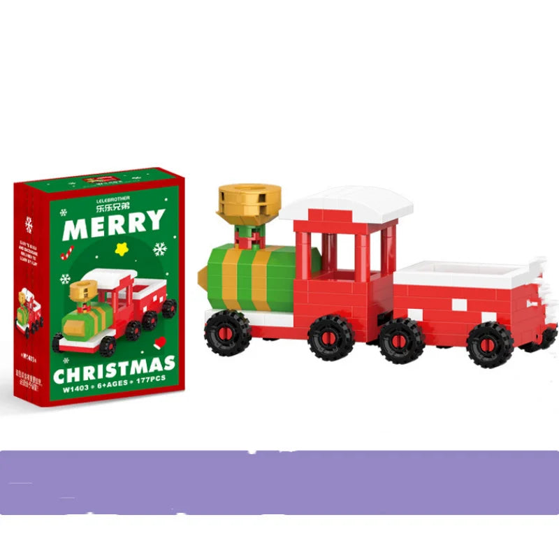 Christmas Decoration Christmas Advent  Surprise Blind Box Christma Building Blocks Sets Santa Claus Toy Set Children’S Gifts