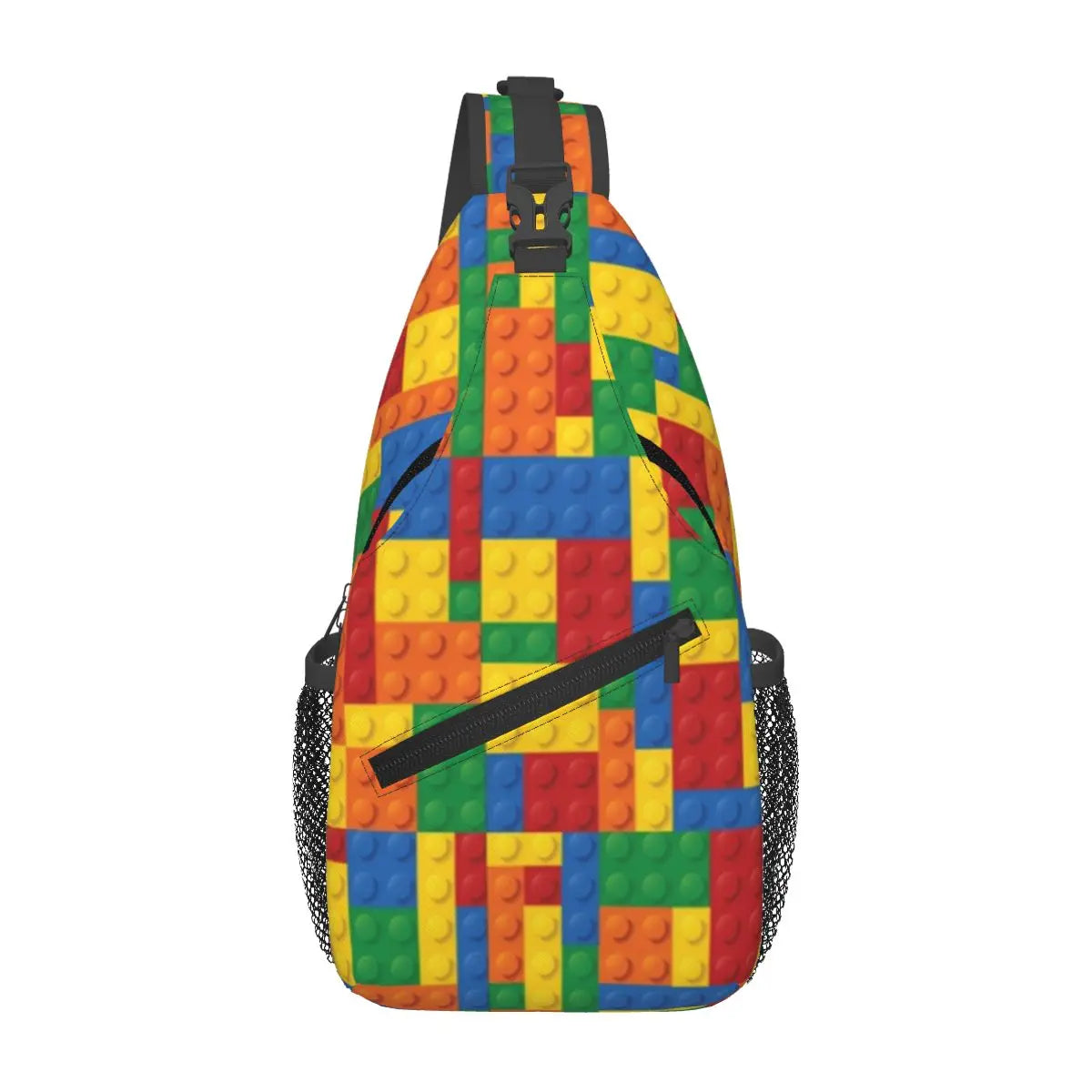 Building Toy Blocks Sling Backpack Sling Bag Hiking Traveling Chest Bag Daypack Men'S Fashion Crossbody Backpack Shoulder Bag