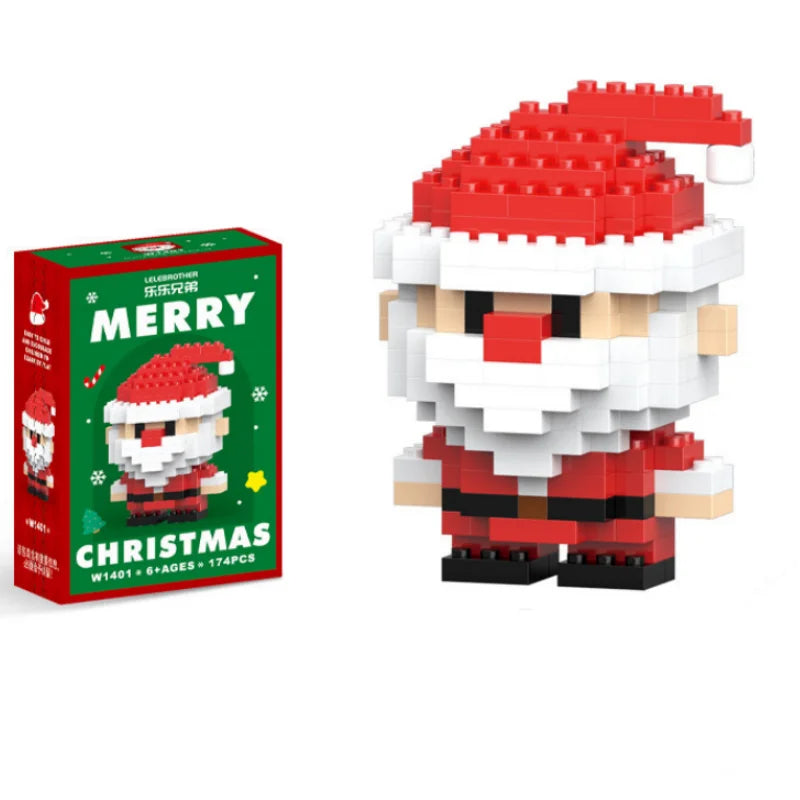 Christmas Decoration Christmas Advent  Surprise Blind Box Christma Building Blocks Sets Santa Claus Toy Set Children’S Gifts