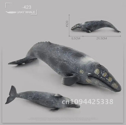 Simulation Marine Animal Big Shark Whale Figure Beluga Megalodon Educational Model Toy For Kids