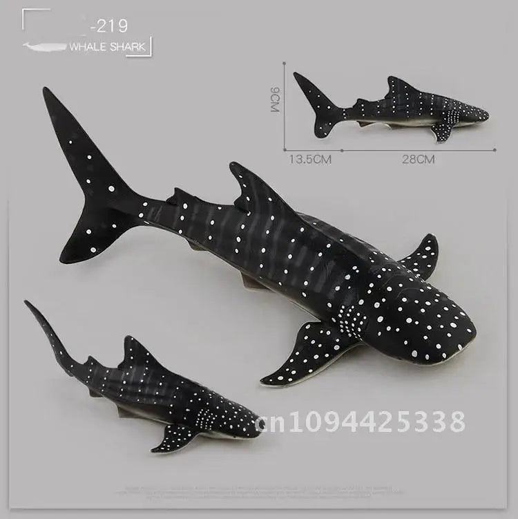 Simulation Marine Animal Big Shark Whale Figure Beluga Megalodon Educational Model Toy For Kids